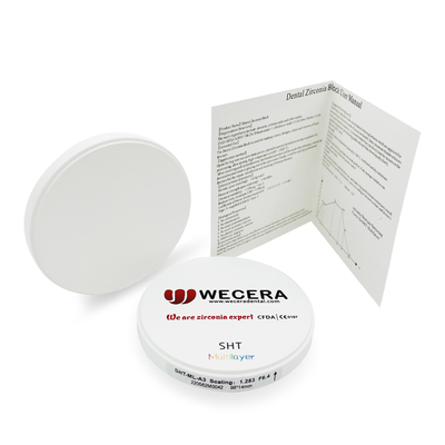 57% Super High Translucent Zirconia Disc 1000 Mpa Multilayer For Dental Lab