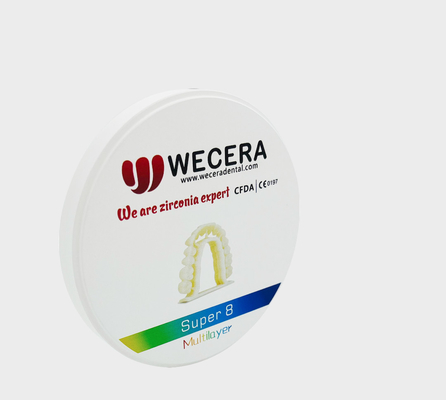 1200 Mpa Zirconia Dental Block 3D Pro Multilayer A1/A2/A3/A4 Color Customized