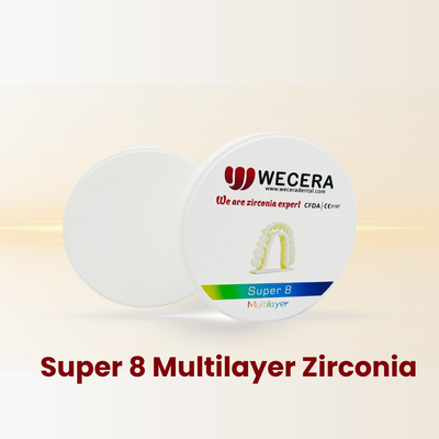 1200 Mpa Strength Multilayer Zirconia Disc in Smooth Surface and 16 Vita Colors 3 Bleach Colors