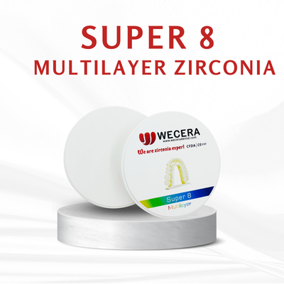 98mm Diameter Multilayer Zirconia Block with Chemical Solubility 100 μg/cm2 and Scaling Factor 100% Precise