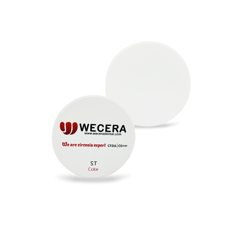 High Translucent 43% Dental Zirconia Blank CAD CAM 1100Mpa Strength C1 D98*16mm