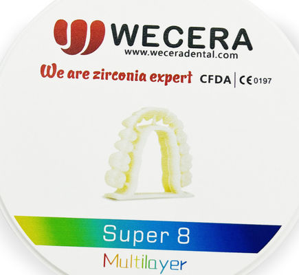 Blocchi ceramici di zirconia pre-ombreggiati Macchine compatibili Roland VHF Imes icore Progettato per supportare il flusso di lavoro e i restauri dentali